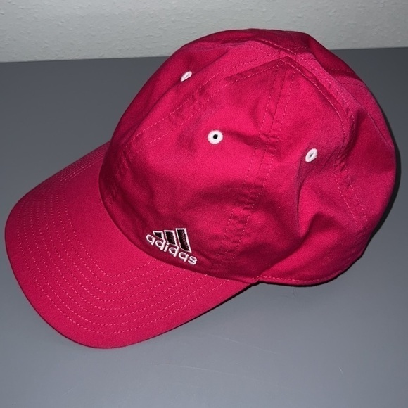adidas Women's AEROREADY C Squad Cap, Adjustable Strap - Bold Pink/Maroon/White - Picture 4 of 8